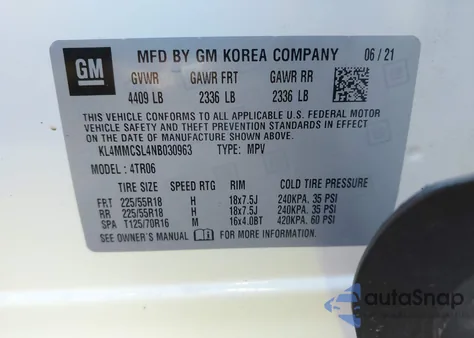 2022 Buick Encore Gx Awd Preferred from USA, damaged, VIN KL4MMCSL4NB030963